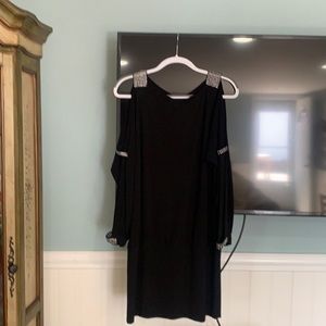 Black with rhinestones. Evening dress